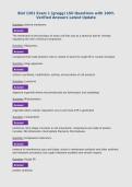 Biol 1201 Exam 1 &lpar;gregg&rpar; LSU Questions with 100&percnt;&NewLine;Verified Answers Latest Update