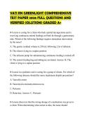 VATI RN GREENLIGHT COMPREHENSIVE&NewLine;TEST PAPER 2026 FULL QUESTIONS AND&NewLine;VERIFIED SOLUTIONS GRADED A&plus;