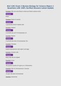 Biol 1201 Exam 3 Review Biology for Science Majors 1 Questions with 100&percnt; Verified Answers Latest Update