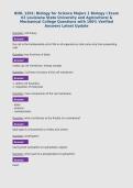 BIOL 1201&colon; Biology for Science Majors 1 Biology I Exam &num;2 Louisiana State University and Agricultural & Mechanical College Questions with 100&percnt; Verified&NewLine;Answers Latest Update