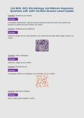 LSU BIOL 2051 Microbiology Lab Midterm Organisms&NewLine;Questions with 100&percnt; Verified Answers Latest Update
