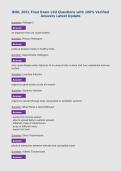 BIOL 2051 Final Exam LSU Questions with 100&percnt; Verified&NewLine;Answers Latest Update&NewLine;