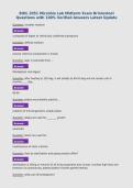 BIOL 2051 Microbio Lab Midterm Exam Brininstool&NewLine;Questions with 100&percnt; Verified Answers Latest Update