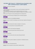 LSU BIOL 2051 Exam &num;1 - Bhattacharyya Questions with&NewLine;100&percnt; Verified Answers Latest Update