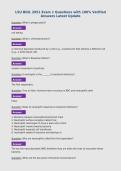 LSU BIOL 2051 Exam 1 Questions with 100&percnt; Verified&NewLine;Answers Latest Update