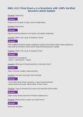 BIOL 2117 Final Exam y e a Questions with 100&percnt; Verified&NewLine;Answers Latest Update