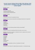 Tarrant County College District BIOL 2401 Biology 2401 Lecture Exam 1 Questions with 100&percnt; Verified Answers&NewLine;Latest Update