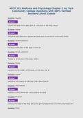 APHY 101 Anatomy and Physiology Chapter 1 Ivy Tech Community College Questions with 100&percnt; Verified Answers Latest Update