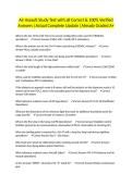 Air Assault Study Test with all Correct & 100&percnt; Verified Answers &vert;Actual Complete Update &vert;Already Graded A&plus;