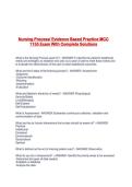 Nursing Process&sol; Evidence Based Practice MCC 1155 Exam With Complete Solutions
