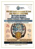 WGU D443 Health Assessment Study Guide &vert; 250 Original Practice Questions with Detailed Explanations &vert; Objective Assessment &lpar;OA&rpar; Comprehensive Review &vert; 2026&sol;2027 Edition