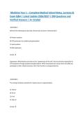Medicine Year 1 &ndash; Complete Medical School Notes&comma; Lectures & Exam Q&A &vert; Latest Update 2026&sol;2027 &vert; 200 Questions and Verified Answers &vert; A&plus; Graded