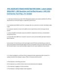 NYC Associate Fraud Investigator Exam &vert; Latest Update 2026&sol;2027 &vert; 200 Questions and Verified Answers &vert; NYC DOI Civil Service Test Prep &vert; A&plus; Graded