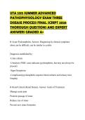 UTA 5315 SUMMER ADVANCED&NewLine;PATHOPHYSIOLOGY EXAM THREE&NewLine;DISEASE PROCESS FINAL SCRIPT 2026&NewLine;THOROUGH QUESTIONS AND EXPERT&NewLine;ANSWERS GRADED A&plus;