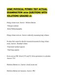 USMC PHYSICAL FITNESS TEST ACTUAL&NewLine;EXAMINATION 2026 QUESTIONS WITH&NewLine;SOLUTIONS GRADED A&plus;