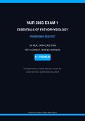  NUR 2063 Exam 1 Essentials of Pathophysiology 150 Questions Actual Exam 2026&sol;2027 &ndash; 100&percnt; Verified &vert; Detailed Rationales &ndash; Pass Guaranteed &ndash; A&plus; Graded