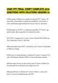 USMC PFT FINAL SCRIPT COMPLETE 2026&NewLine;QUESTIONS WITH SOLUTIONS GRADED A&plus;