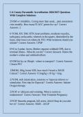 LA County Paramedic Accreditation 2026&sol;2027 Questions With Complete Solutions