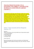 TRAUMA FISDAP EXAM 300 ACTUAL &NewLine;QUESTIONS AND CORRECT ANSWERS WITH &NewLine;RATIONALE LATEST UPDATE ALREADY &NewLine;GRADED A&plus; 