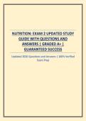NUTRITION&colon; EXAM 2 UPDATED STUDY GUIDE WITH QUESTIONS AND ANSWERS