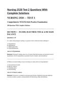 Nursing 2520 Test 2 Questions With Complete Solutions