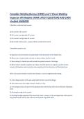 Canadian Welding Bureau &lpar;CWB&rpar; Level 2 Visual Welding Inspector All Modules EXAM LATEST QUESTIONS AND 100- Verified ANSWERS