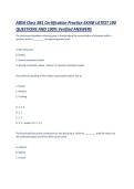 ABSA Class 3B1 Certification Practice EXAM LATEST 100 QUESTIONS AND 100- Verified ANSWERS