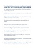 FAA Aircraft Maintenance Records & Certification Procedures EXAM LATEST 110 QUESTIONS AND 100- Verified ANSWERS