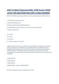 AAPC Certified Professional Biller &lpar;CPB&rpar; Practice EXAM LATEST 450 QUESTIONS AND 100- Verified ANSWERS
