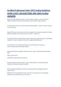 Certified Professional Coder &lpar;CPC&rpar; Coding Guidelines EXAM LATEST 160 QUESTIONS AND 100- Verified ANSWERS