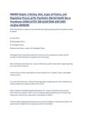 PMHNP Chapter 2-History&comma; Role&comma; Scope of Practice&comma; and Regulatory Process of the Psychiatric-Mental Health Nurse Practitioner EXAM LATEST 200 QUESTIONS AND 100- Verified ANSWERS