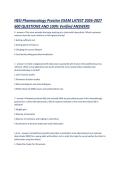 HESI Pharmacology Practice EXAM LATEST 2026-2027 600 QUESTIONS AND 100- Verified ANSWERS