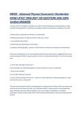 NR509 - Advanced Physical Assessment Chamberlain EXAM LATEST 2026-2027 120 QUESTIONS AND 100- Verified ANSWERS&period;pd