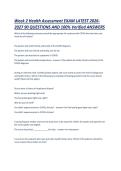 Week 2 Health Assessment EXAM LATEST 2026-2027 90 QUESTIONS AND 100- Verified ANSWERS