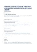 Patient Care Technician &lpar;PCT&rpar; Practice Test -1 EXAM LATEST 2026-2027 120 QUESTIONS AND 100- Verified ANSWERS