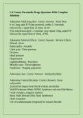 LA County Paramedic Drugs Questions With Complete Solutions