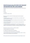 NSG120 Pathophysiology HESI EXAM LATEST 2026-2027 100 QUESTIONS AND 100- Verified ANSWERS