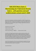 NUR 2474 Pharm Exam 2 -&NewLine;Pharmacology for Professional Nursing&NewLine;Exam 2 with questions and well&NewLine;verified answers actual exam&excl;&excl;&excl; 2026