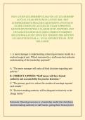NGN ATI RN LEADERSHIP EXAM&sol; RN ATI LEADERSHIP ACTUAL EXAM WITH NGN LATEST 2026 &sol;2027 COMPREHENSIVE PRACTICE QUESTIONS AND STUDY GUIDE COMPLETE ACCURATE EXAM APPROVED QUESTIONS WITH WELL ELABORATED ANSWERS AND DETAILED RATIONALES &lpar;100&percnt; CORRECT VERIFIED SOL