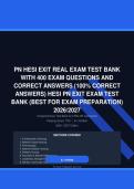  PN HESI Exit Exam Test Bank 400 Questions LPN LVN Actual Exam 2026&sol;2027 &ndash; 100&percnt; Verified &vert; Detailed Rationales &ndash; Pass Guaranteed &ndash; A&plus; Graded