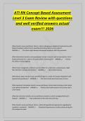 ATI RN Concept Based Assessment&NewLine;Level 3 Exam Review with questions&NewLine;and well verified answers actual&NewLine;exam&excl;&excl;&excl; 2026