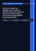 Florida ALF Core Training Test Bank 3 200 Practice Questions Actual Exam 2026&sol;2027 &ndash; 100&percnt; Verified &vert; Detailed Rationales &ndash; Pass Guaranteed &ndash; A&plus; Graded