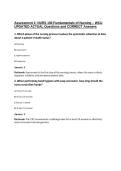 Assessment 2&colon; NURS 100 Fundamentals of Nursing &ndash; WCU&NewLine;UPDATED ACTUAL Questions and CORRECT Answers