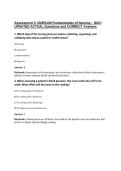 Assessment 3&colon; NURS100 Fundamentals of Nursing &ndash; WCU&NewLine;UPDATED ACTUAL Questions and CORRECT Answers