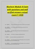 Biochem Module 8 Exam&NewLine;with questions and well&NewLine;verified answers actual&NewLine;exam&excl;&excl;&excl; 2026