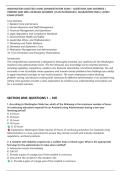 WASHINGTON ASSISTED LIVING ADMINISTRATOR EXAM &ndash; QUESTIONS AND ANSWERS &vert;&NewLine;VERIFIED AND WELL DETAILED ANSWERS &vert; PLUS RATIONALES &vert; GUARANTEED PASS &vert; LATEST&NewLine;EXAM UPDATE