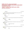NURS 6512N Advanced Health Assessment Week 11 Exam &vert; Walden University &vert; 2026&sol;2027 Complete Review &vert; Verified Answers