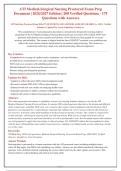ATI Medical-Surgical Nursing Proctored Exam Prep&NewLine;Document &vert; 2026&sol;2027 Edition &vert; 200 Verified Questions - 179&NewLine;Questions with Answers