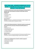 NR 567 FINAL EXAM &ndash; ADVANCED PHARMACOLOGY FOR THE &NewLine;AGACNP &vert; 2 VERSIONS EACH 100 Questions with Answers & &NewLine;Rationales &vert; instant pdf download 