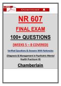 Chamberlain NR 607 Final Exam Master Bundle &vert; 3 Full Exam Sets &vert; Guarantee Pass